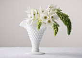 Vases - Hobnail Ruffled Cone Vase - Small