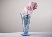 Vases - Diamond Point Vase - Ice Blue