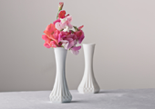 Vases - Diamond & Bars Five Point Base Bud Vase - Short
